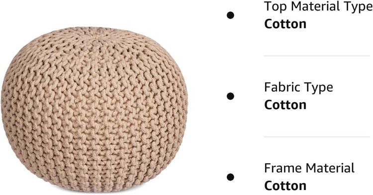 No. 4 - Hand Knitted Pouf - 5