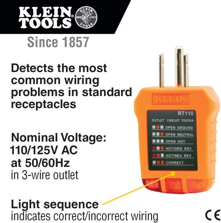 No. 7 - Klein Tools RT110 Receptacle Tester - 2