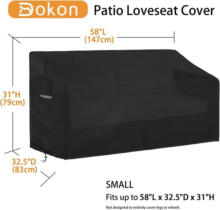 No. 8 - Dokon Patio Bench Loveseat Cover with Air Vents - 2