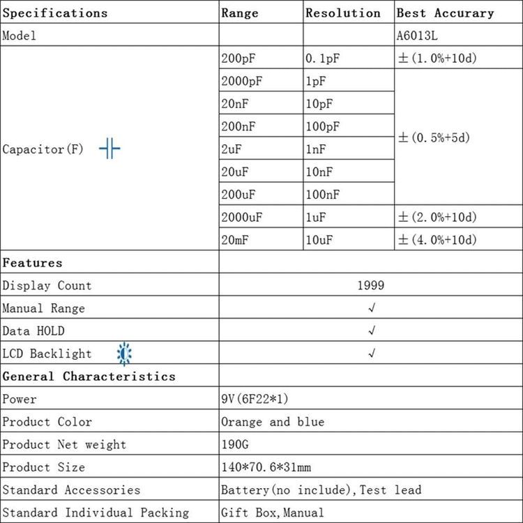 No. 2 - Luo ke A6013L Capacitance Meter - 5