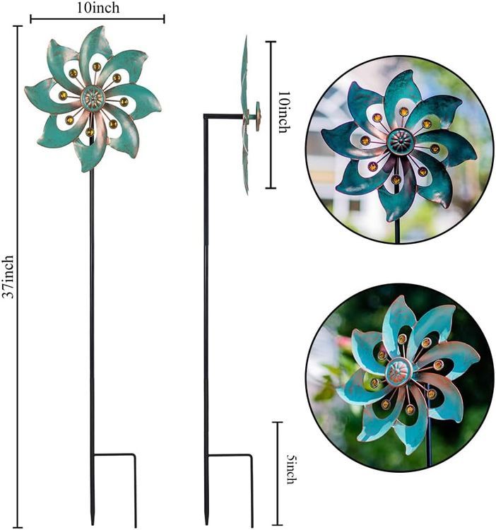 No. 5 - VEWOGARDEN Garden Decor Wind Spinners - 3