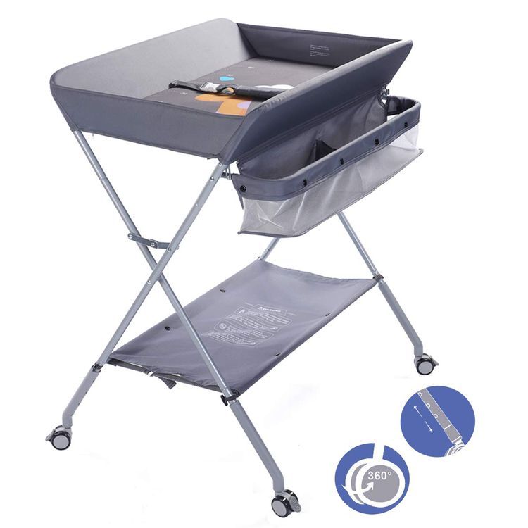 No. 9 - EGREE Baby Portable Folding Diaper Changing Station with Wheels - 1