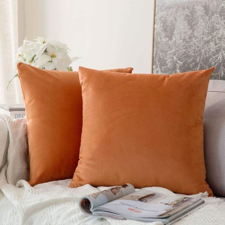 No. 7 - MIULEE Fall Velvet Decorative Pillow Covers - 1