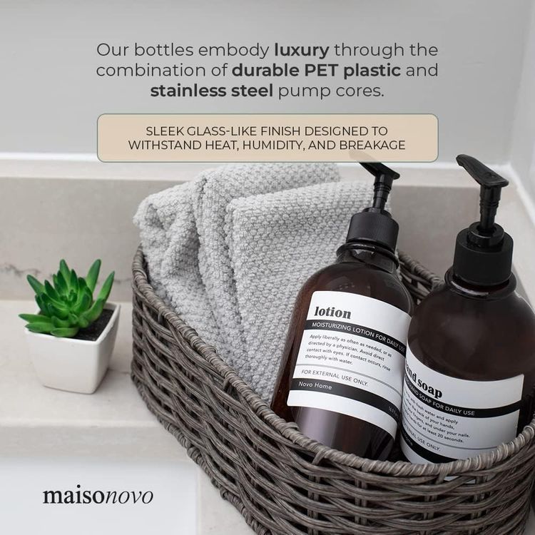 No. 2 - MaisoNovo Shampoo and Conditioner Bottles Dispenser - 5