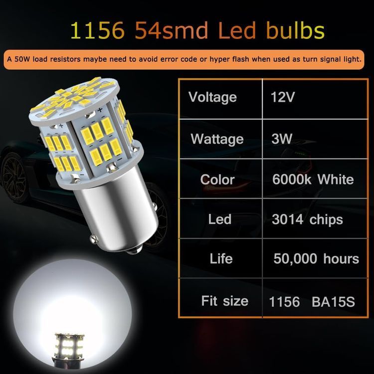 No. 5 - Melphan-Auto 1156 Automotive Tail Light Bulbs - 3