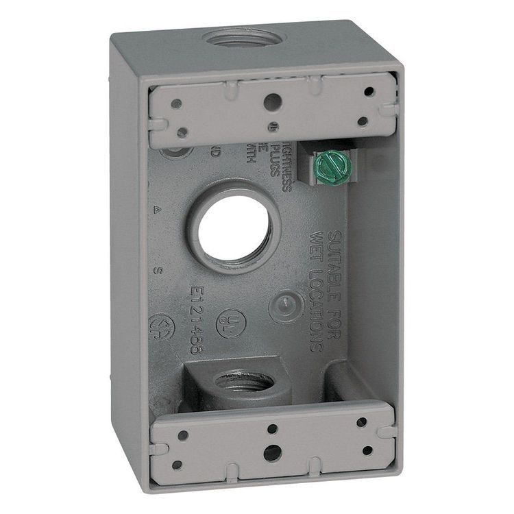 No. 8 - Sigma Engineered Solutions 1/2-Inch 3 Hole 1-Gang Box - 1