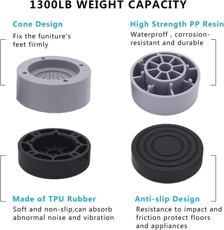 No. 7 - HANIHUA Round Bed Risers - 4