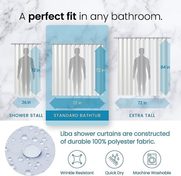 No. 5 - LiBa Fabric Shower Curtain - 3