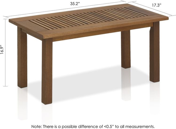 No. 3 - Furinno FG16504 Tioman Hardwood Patio Furniture Outdoor Coffee Table - 3