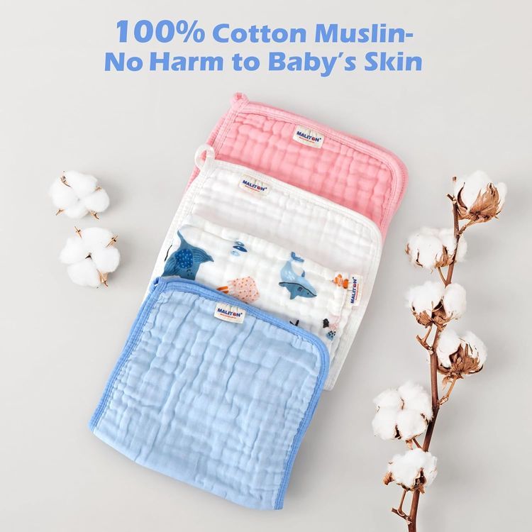 No. 5 - Maliton Baby Cotton Burp Cloths - 4