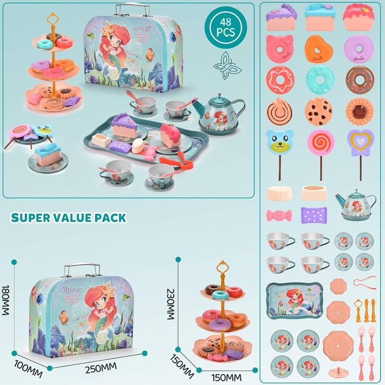 No. 4 - 48-Piece Mermaid Tea Party Set - 3