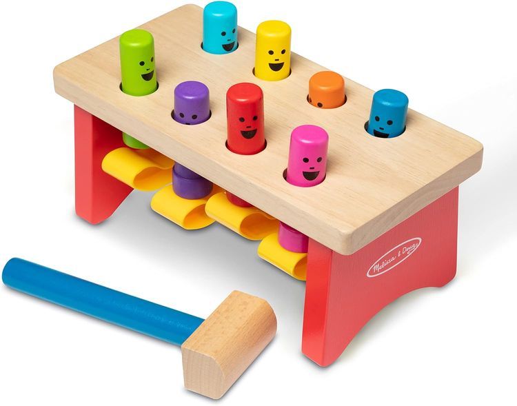 No. 4 - Melissa & Doug Deluxe Pounding Bench Wooden Toy - 4