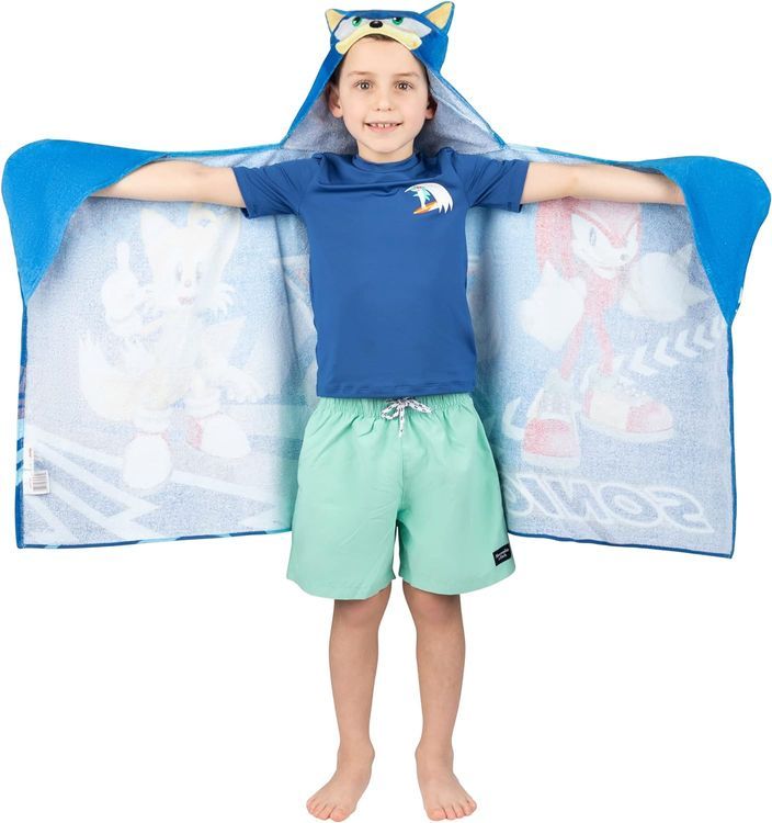 No. 7 - Franco Sonic The Hedgehog Kids' Hooded Towel - 2