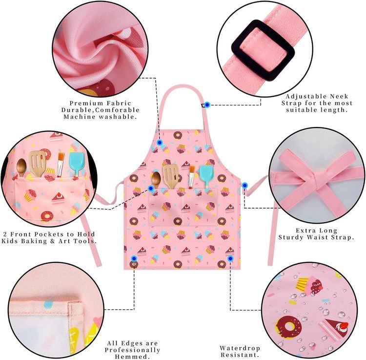 No. 5 - DEABOLAR Kids Aprons - 4