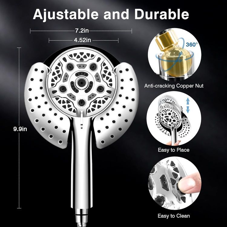 No. 9 - INAVAMZ Hand Held Shower Head & Rain Shower Head 2-IN-1 - 5