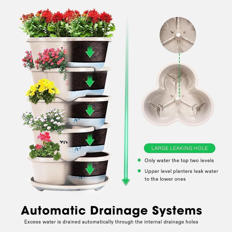 No. 4 - VIVOSUN 5 Tier Vertical Gardening Stackable Planter - 4