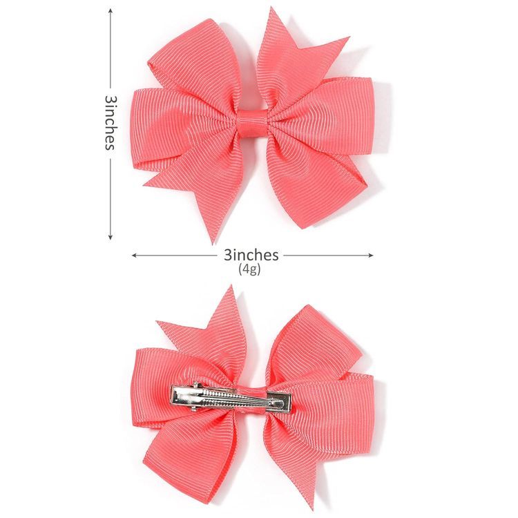 No. 6 - YHXX YLEN 40PCS 3 Inch Hair Bows for Girls Grosgrain Ribbon Toddler Accessories with Alligator Clip Bow Baby Kids Teens - 2