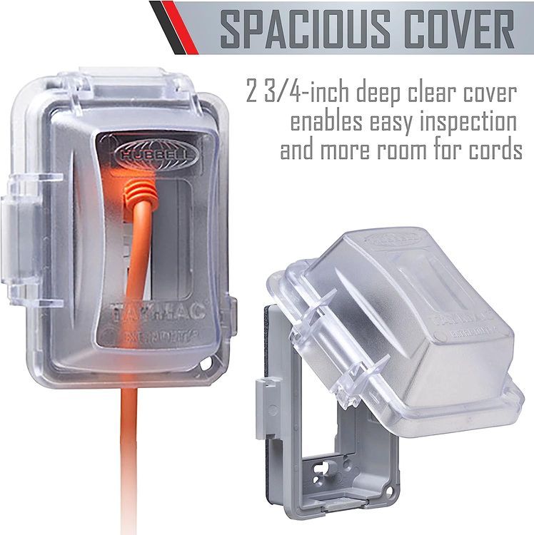 No. 4 - TayMac MM420C 1-Gang Nonmetallic Extra Duty Weatherproof In-Use Horizontal/Vertical 16-in-1 Standard Cover - 4