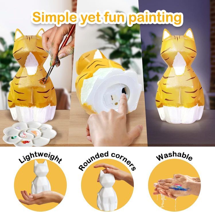 No. 8 - Innorock Paint Your Own Cat Lamp - 5