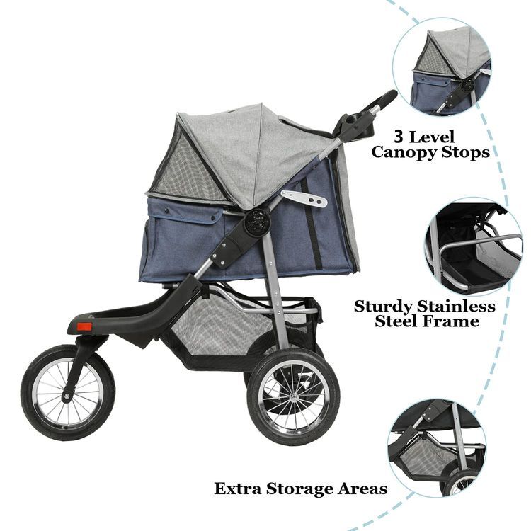 No. 3 - VIAGDO Premium Heavy Duty Pet Stroller - 4