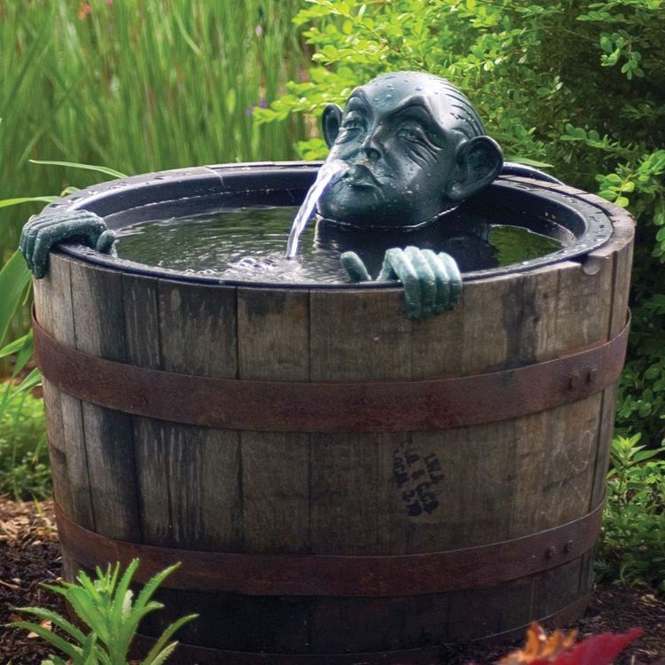 No. 2 - Aquascape Man in Barrel Spitter Fountain - 1