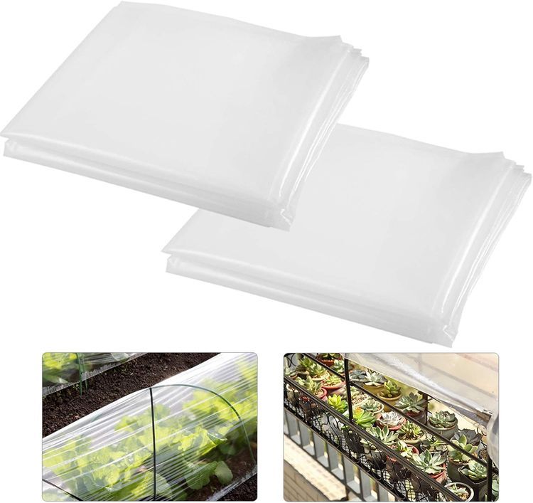 No. 8 - ANPHSIN Pack of 2 Clear Greenhouse Plastic Sheeting Film - 1