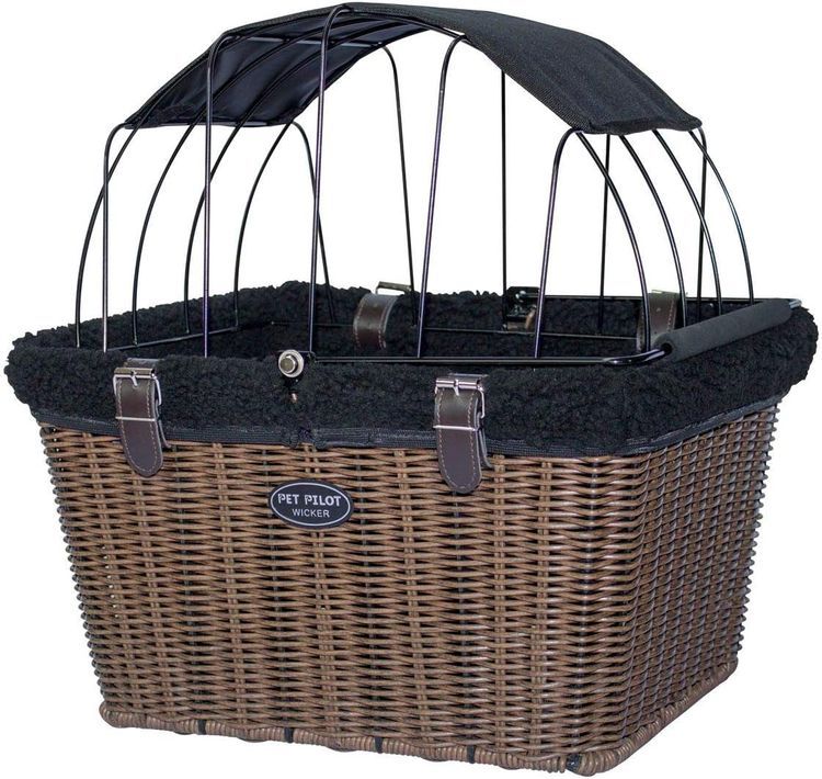 No. 10 - Pet-Pilot MAX Wicker Dog Bike Basket - 1