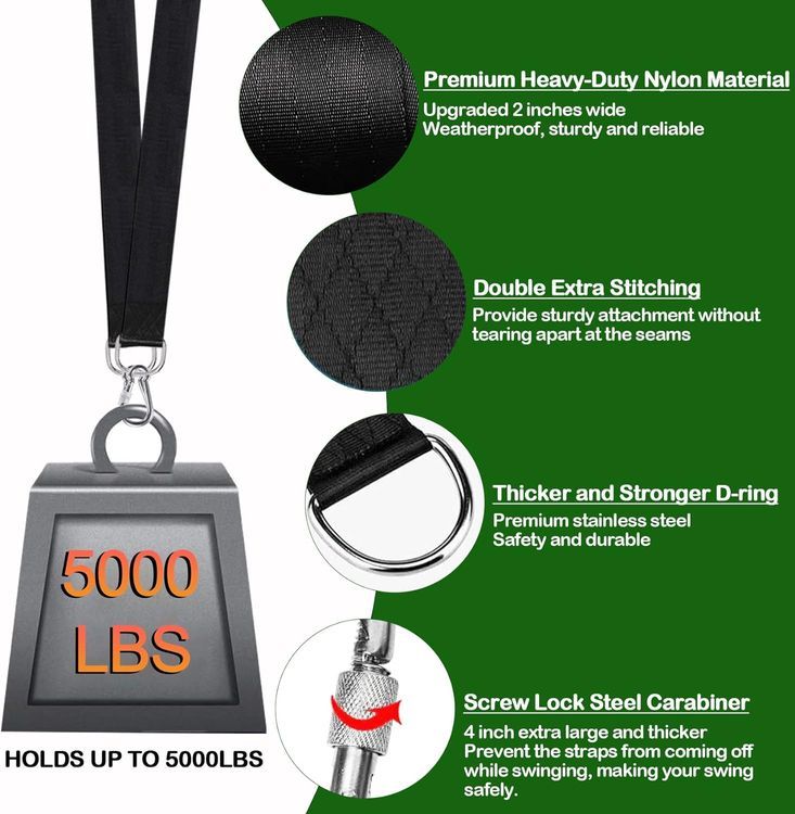 No. 6 - Werfeito Extra Long Tree Swing Straps - 2