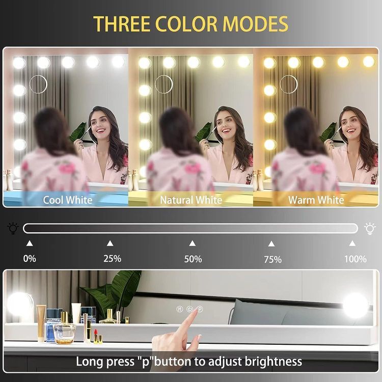 No. 6 - Gvnkvn Vanity Makeup Mirror with Lights - 3