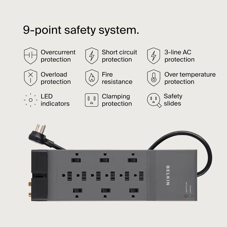 No. 5 - Belkin Power Strip Surge Protector - 3