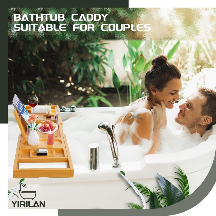 No. 1 - Yirilan Premium Bathtub Tray Caddy - 4