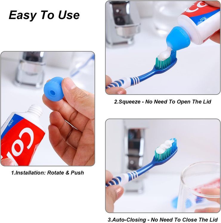 No. 8 - Tnvee 6 Pack Silcone Toothpaste Cap - 5