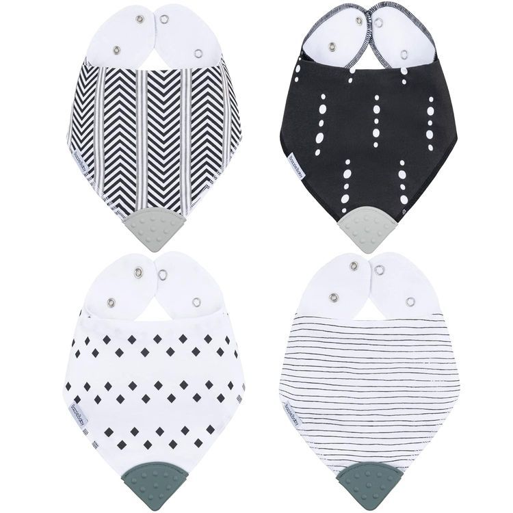 No. 8 - Bazzle Baby Bandana Bib Teething Bib with Teether Corners - 1