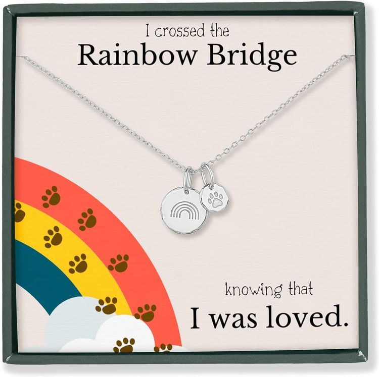 No. 9 - HOPE LOVE SHINE Rainbow Bridge Pet Memorial Necklace - 1