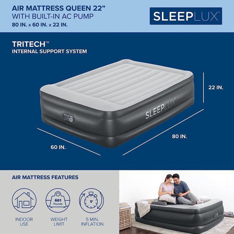 No. 10 - SleepLux Durable Inflatable Air Mattress - 2