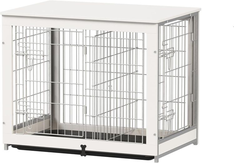 No. 10 - Piskyet Wooden Dog Crate Furniture with Divider Panel - 1