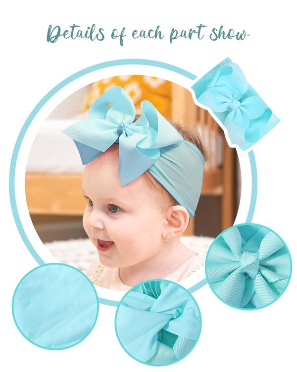 No. 7 - Doboi Baby Girls Bows Headbands - 3