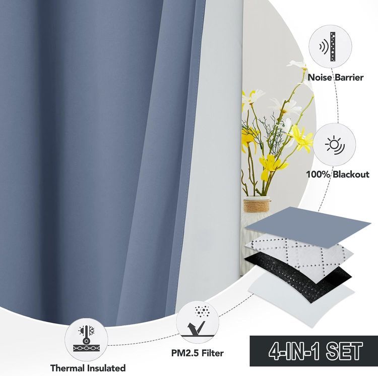 No. 10 - RYB HOME Soundproof Curtains - 5