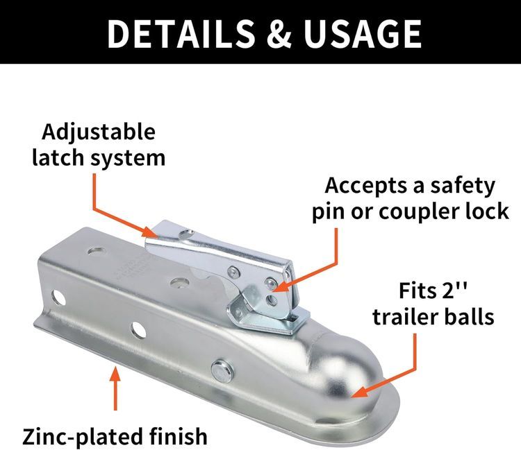 No. 6 - METOWARE Straight Trailer Coupler - 4