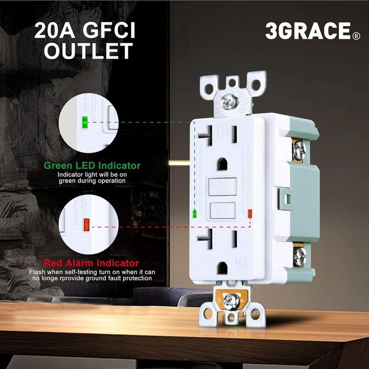 No. 1 - 3GRACE 20 Amp GFCI Outlet - 4