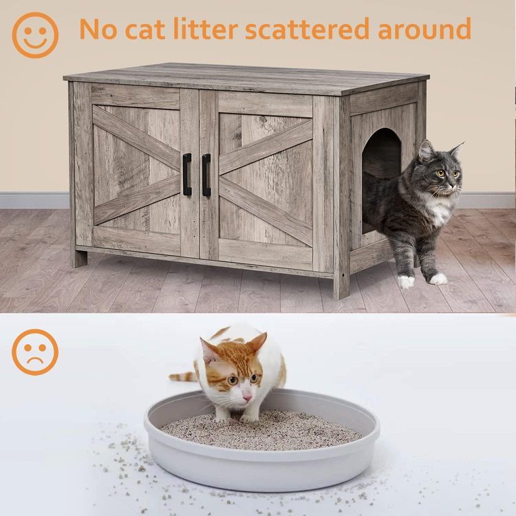 No. 7 - Homhedy Cat Litter Box Enclosure - 4