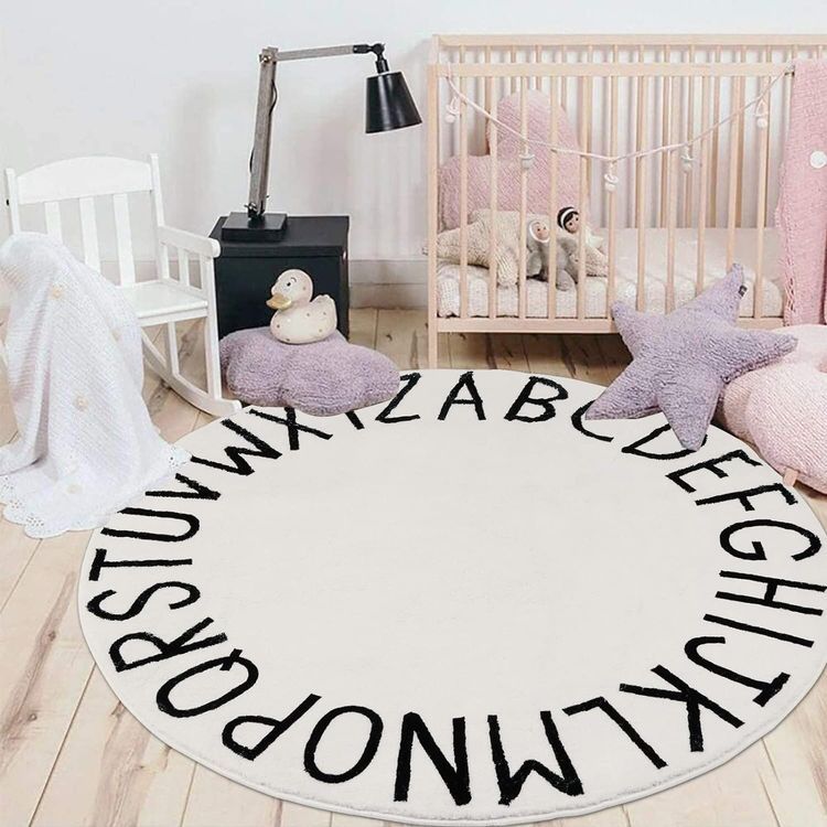 No. 3 - HEBE 4ft Round Kids ABC Rug - 1