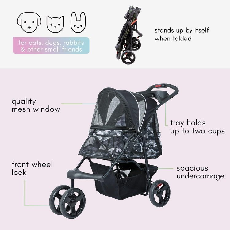 No. 5 - PETIQUE Mermaid Pet Stroller - 5