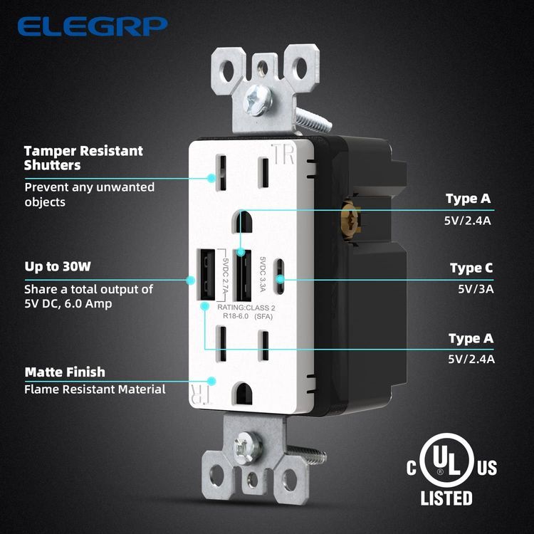 No. 5 - ELEGRP USB Outlets Receptacles - 2