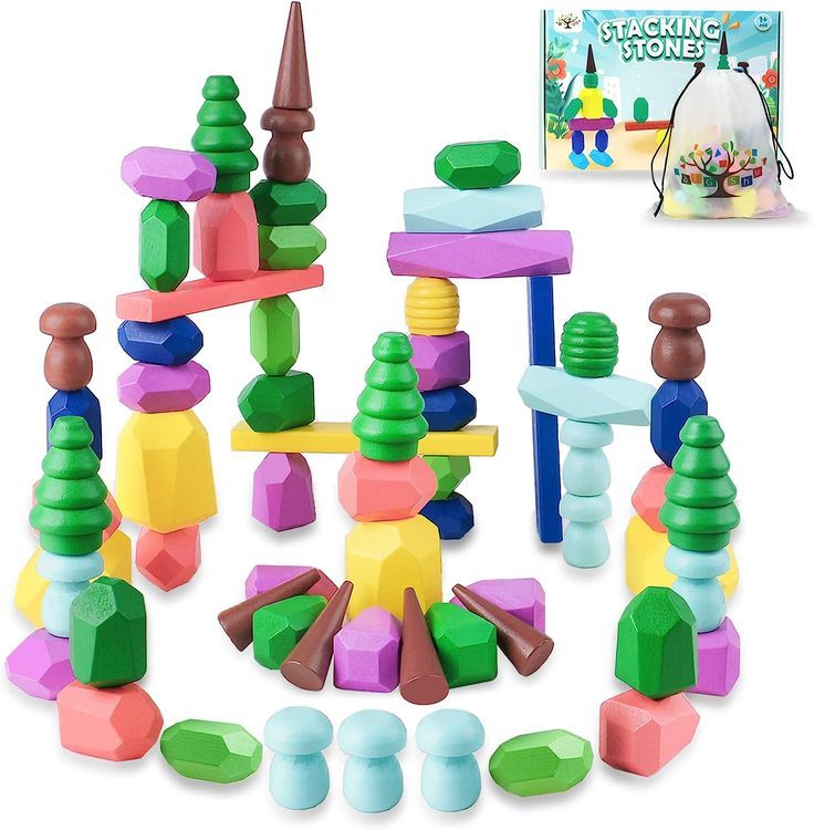 No. 5 - BigShu Wooden Stacking Blocks - 1