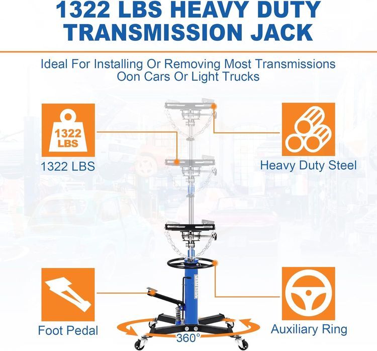 No. 3 - Iglobalbuy Transmission Jack Lift 1322lbs - 2