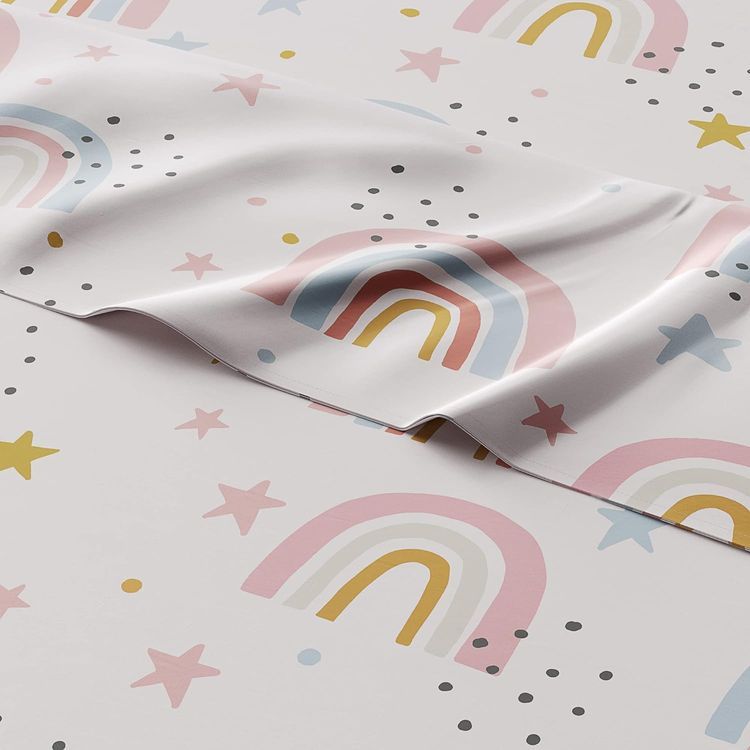 No. 6 - Kids Rainbows Twin 3 Piece Sheet Set - 1