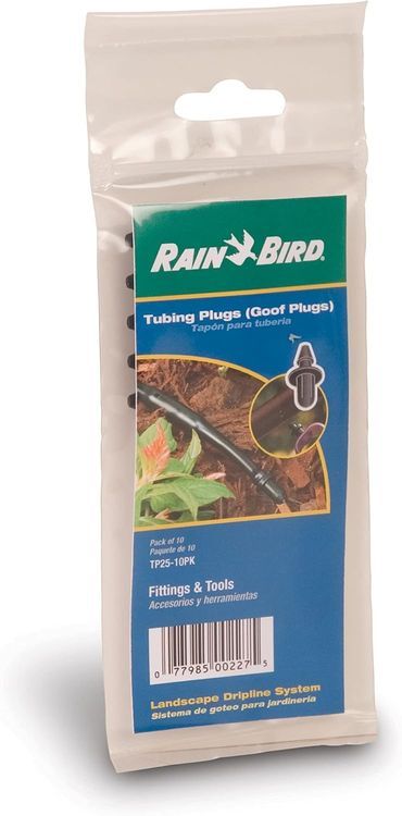 No. 6 - Rain Bird TP25/10PS Drip Irrigation Tubing 'Goof' Plug - 5