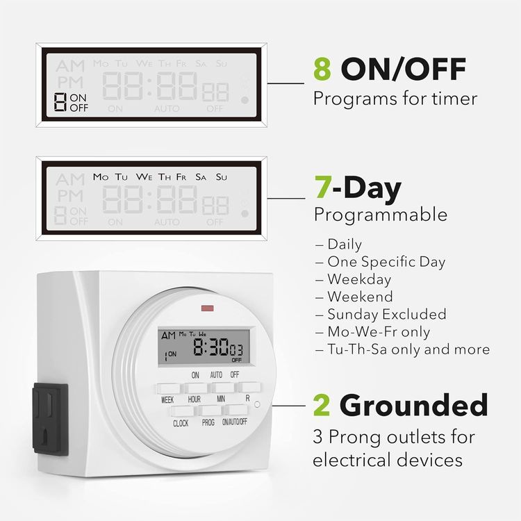 No. 1 - BN-LINK 7 Day Heavy Duty Digital Programmable Timer - 3