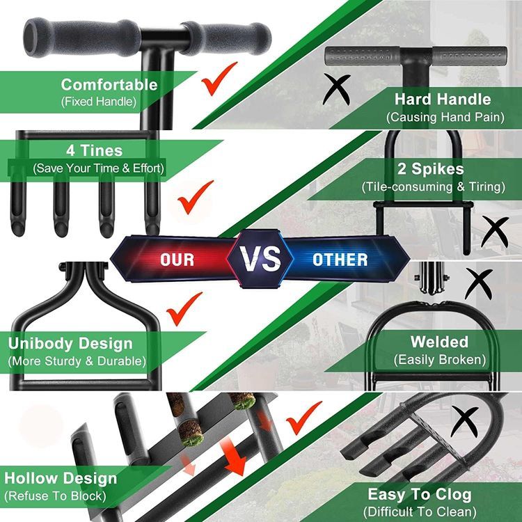 No. 4 - EEIEER Lawn Aerator Coring Tool - 3